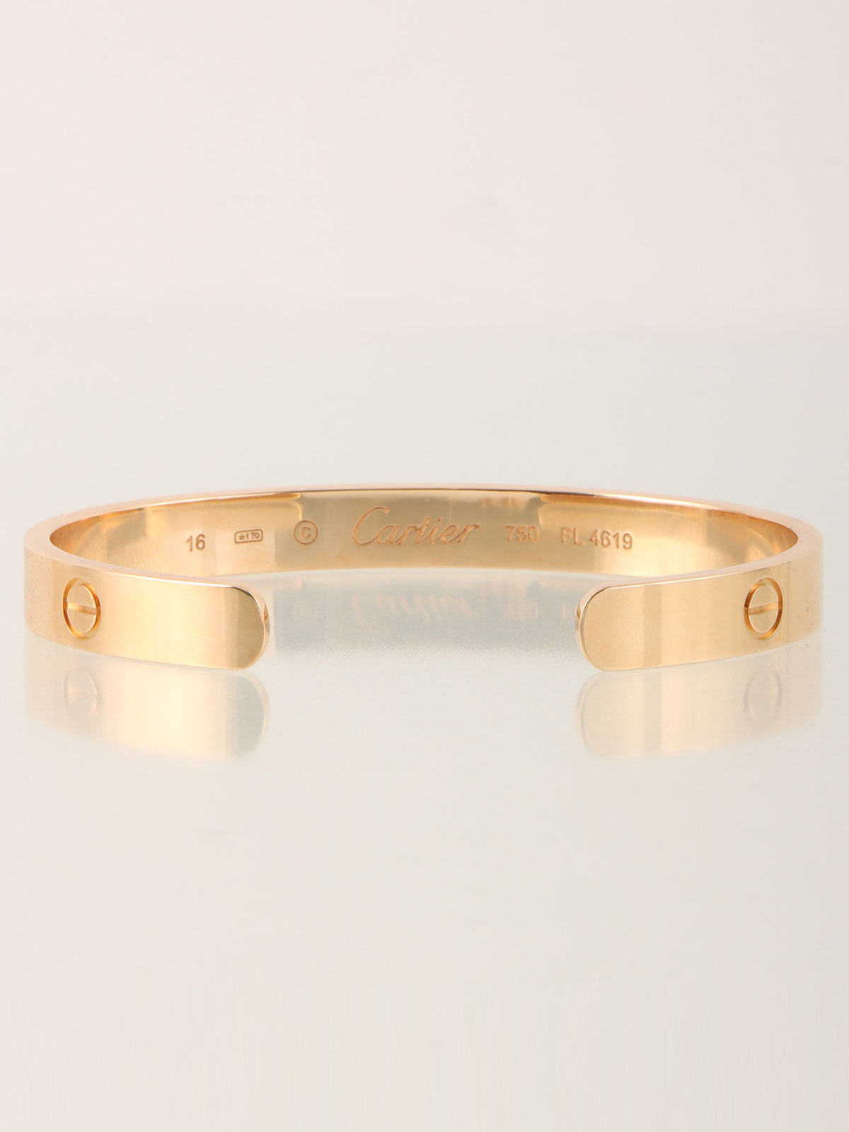 18Kラブオープンバングル ローズゴールド