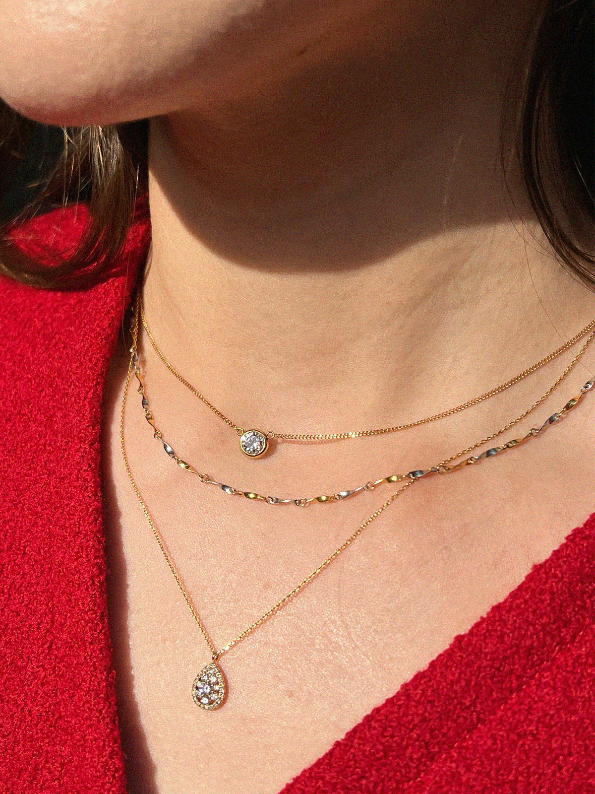 18K Platinum Chain Necklace in Gold/Silver
