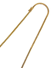 18K Gold/Blue Sapphire and Diamond Design Necklace