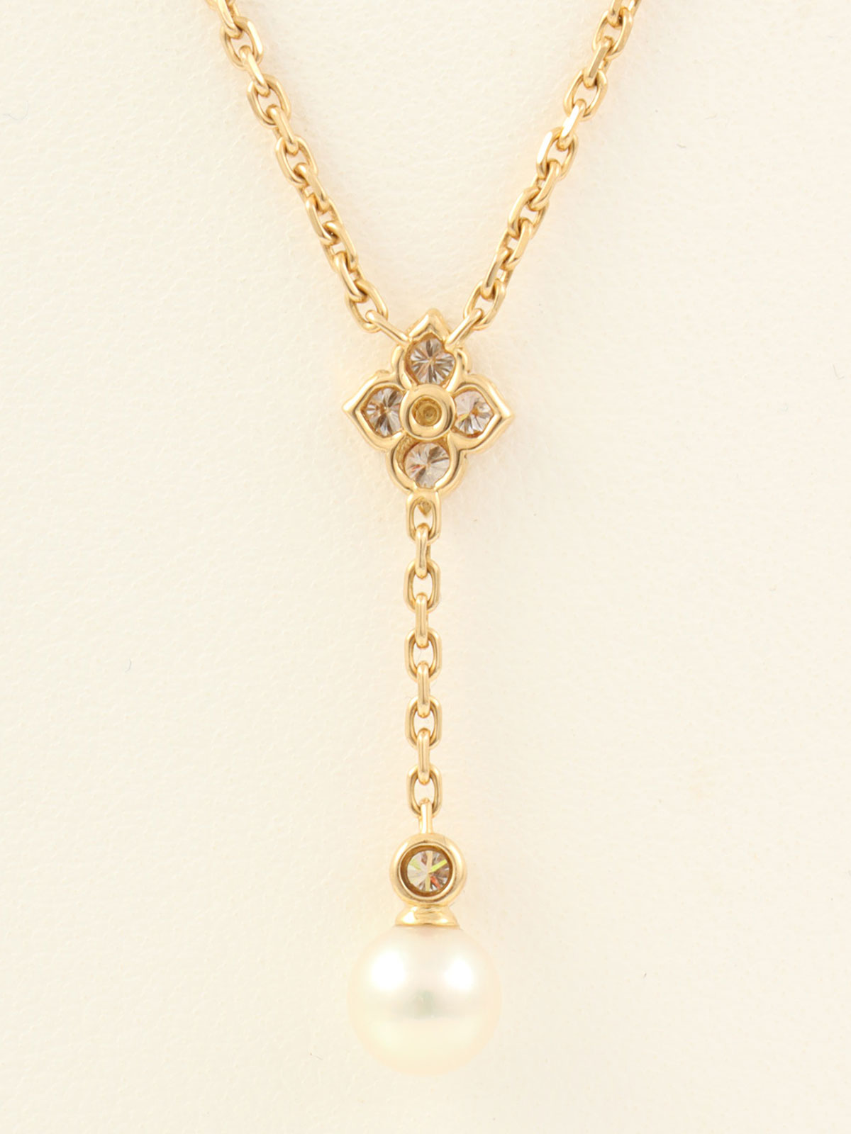 18Kヒンドゥパールネックレス ゴールド