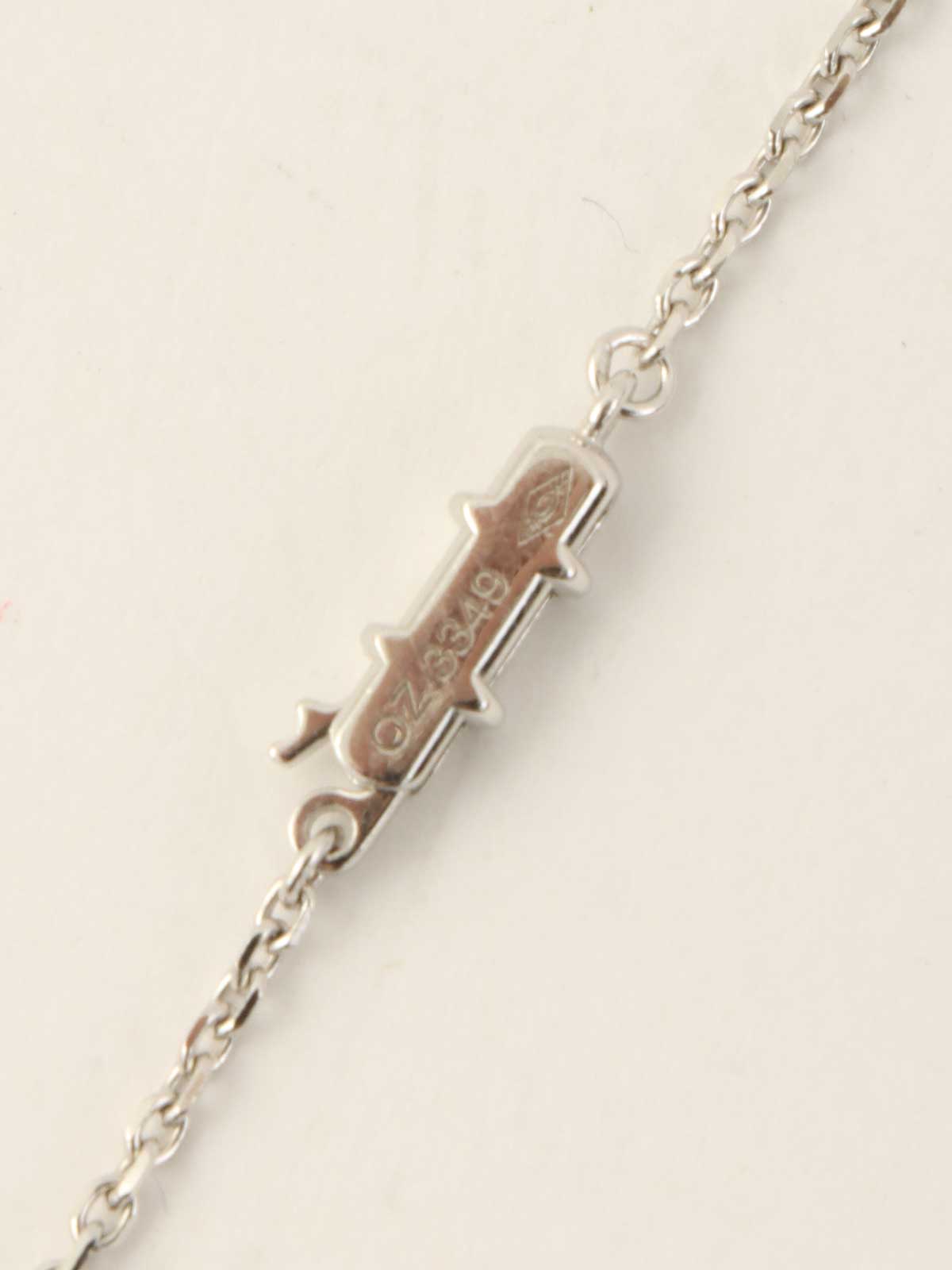 18KダイヤモンドCハートネックレス　シルバー