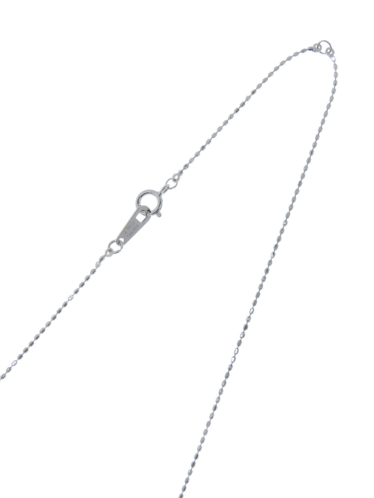 18Kルビーダイヤモンドデザインネックレス シルバー/チェリーレッド