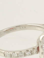 プラチナスピネルダイヤモンドリング レッド/シルバー