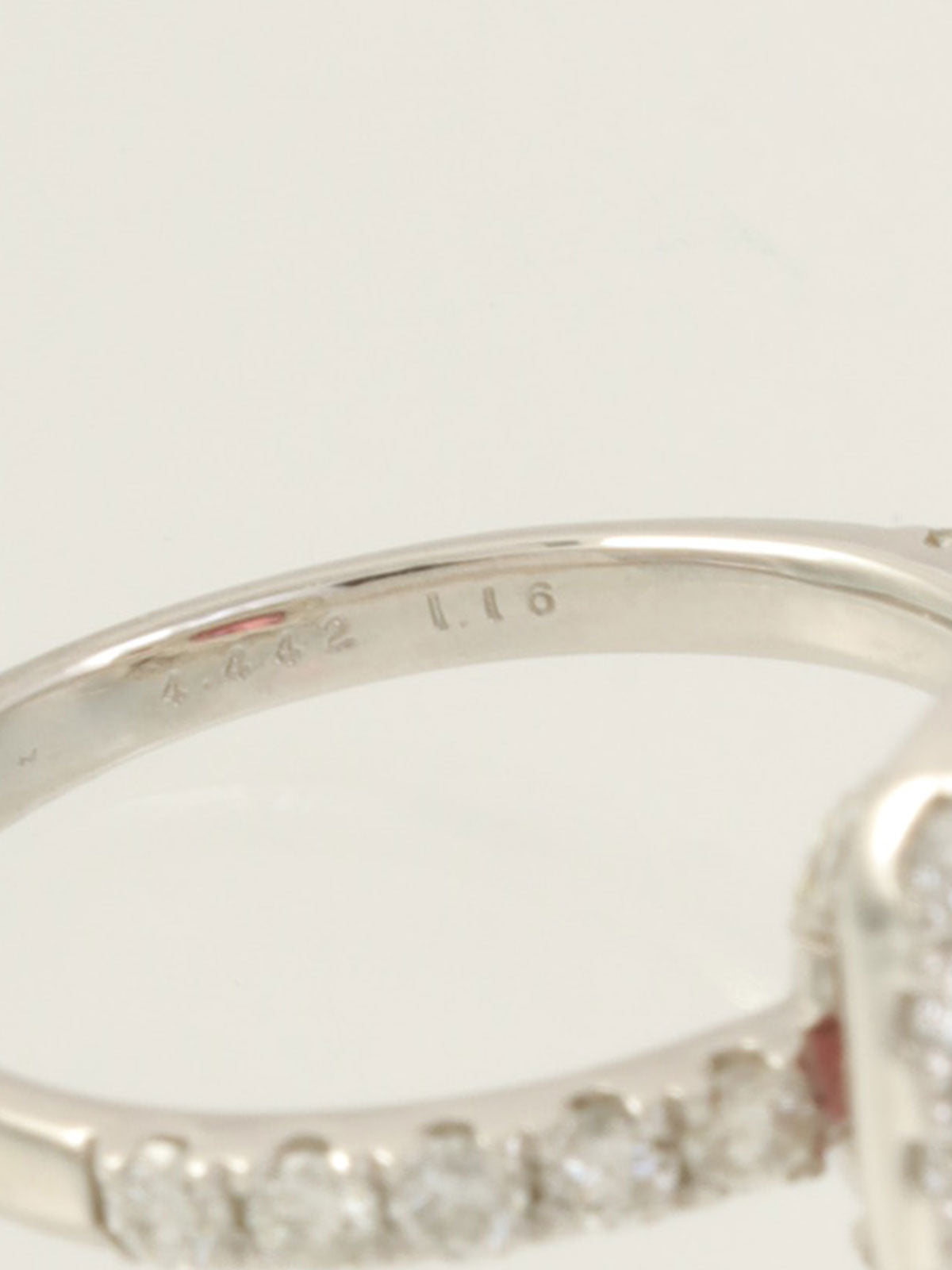 プラチナスピネルダイヤモンドリング レッド/シルバー