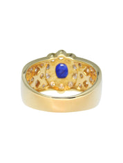 K18 Sapphire Diamond Ring Gold/Blue