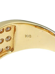 K18サファイヤダイヤモンドリング ゴールド/ブルー