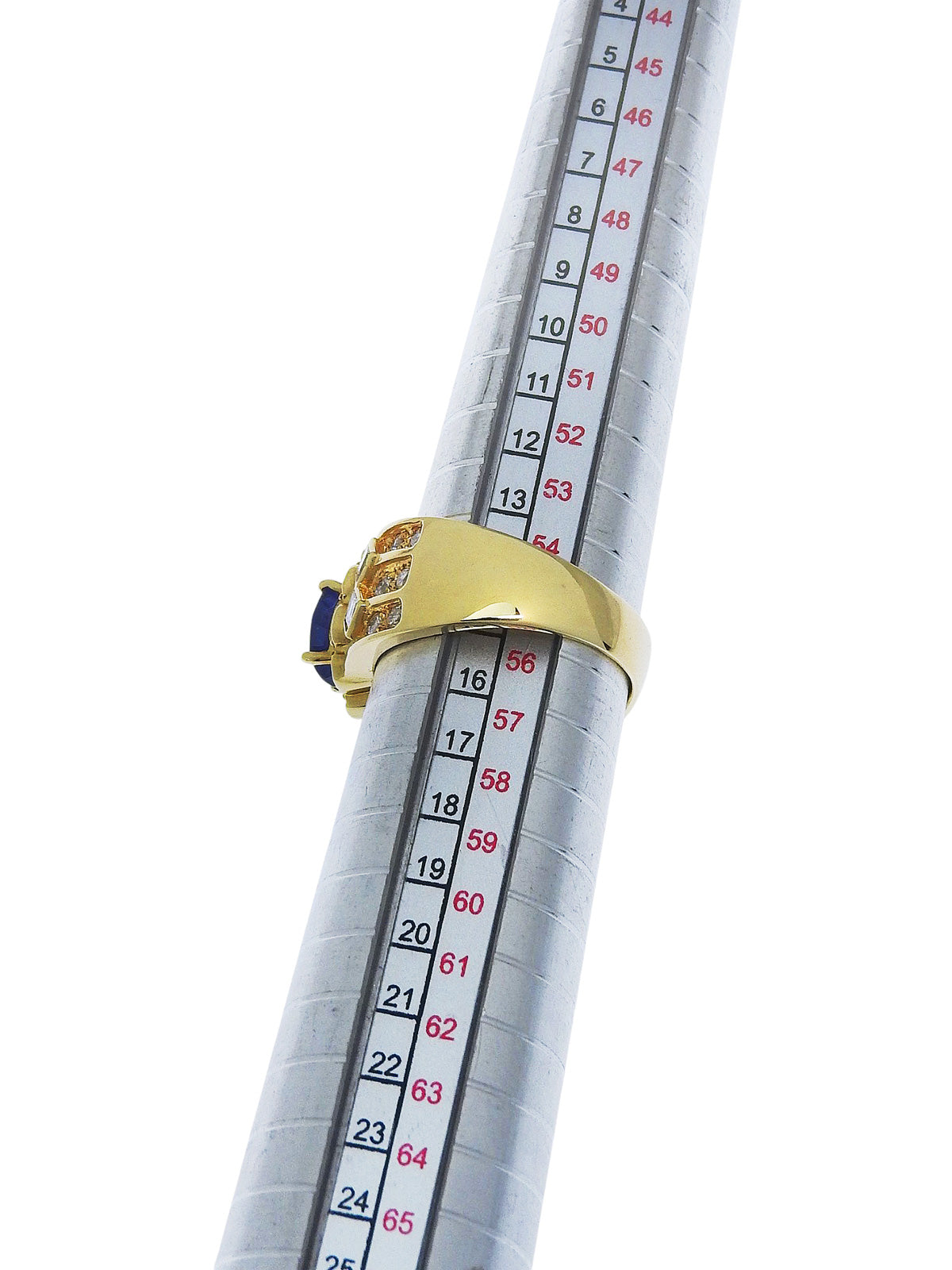 K18サファイヤダイヤモンドリング ゴールド/ブルー