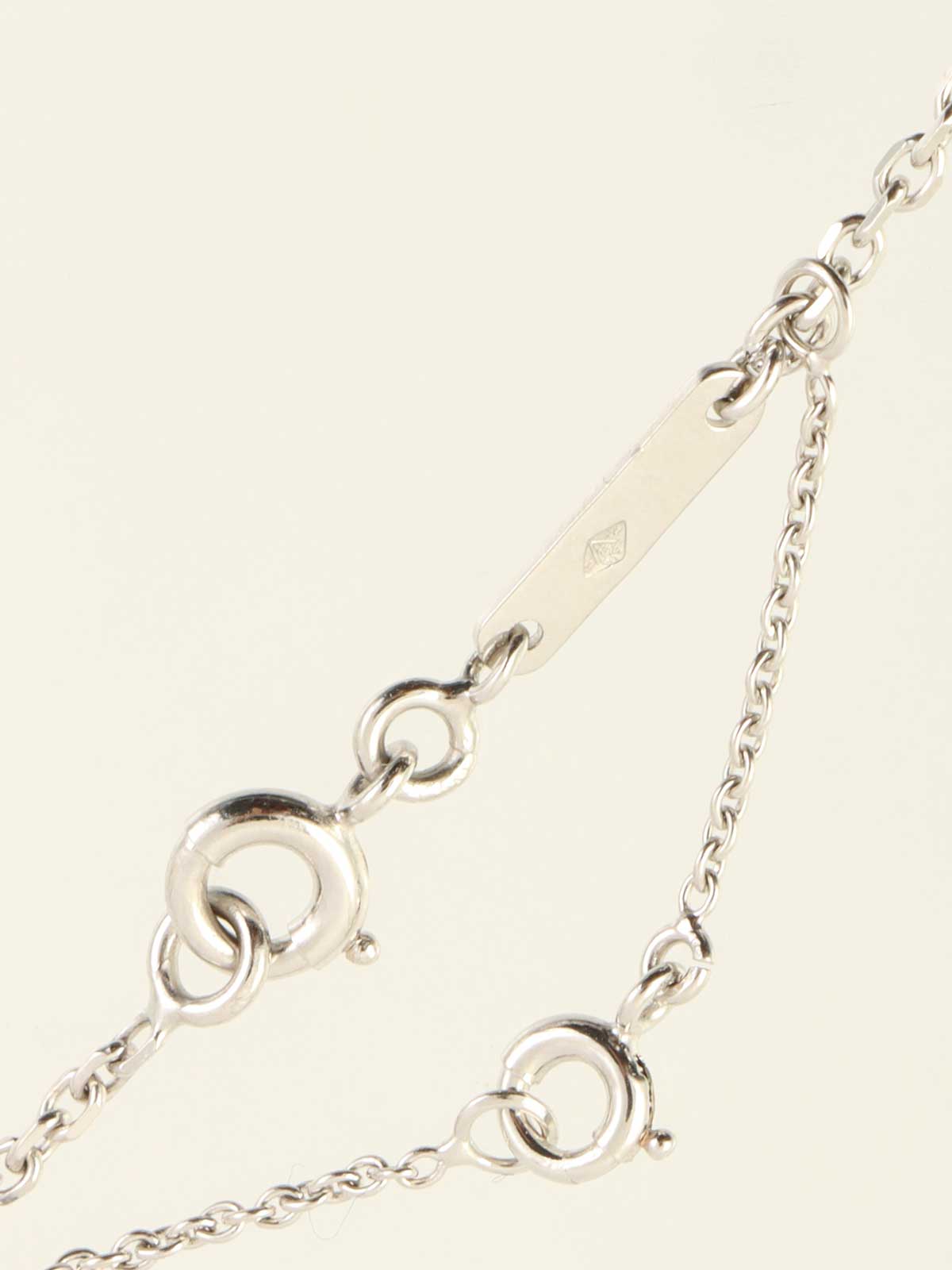 18K Diamond C Heart Necklace in Silver