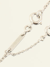 18K Diamond C Heart Necklace in Silver