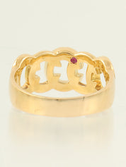 18K Gold Diamond C Logo Ring
