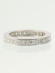 プラチナダイヤモンドフルエタニティリング シルバー