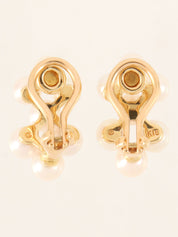 18Kパールデザインイヤリング ゴールド/ホワイト