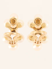 18Kパールデザインイヤリング ゴールド/ホワイト