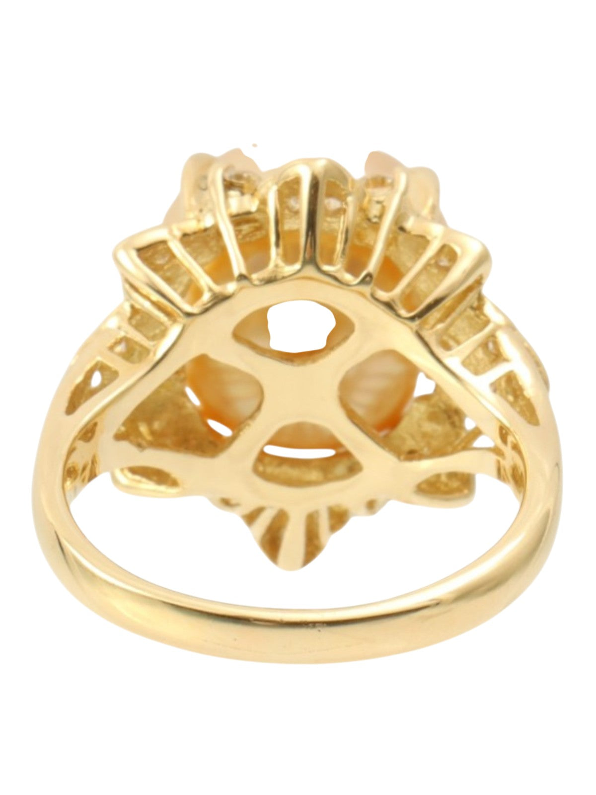 18K South Sea Pearl Diamond Ring #50 Gold