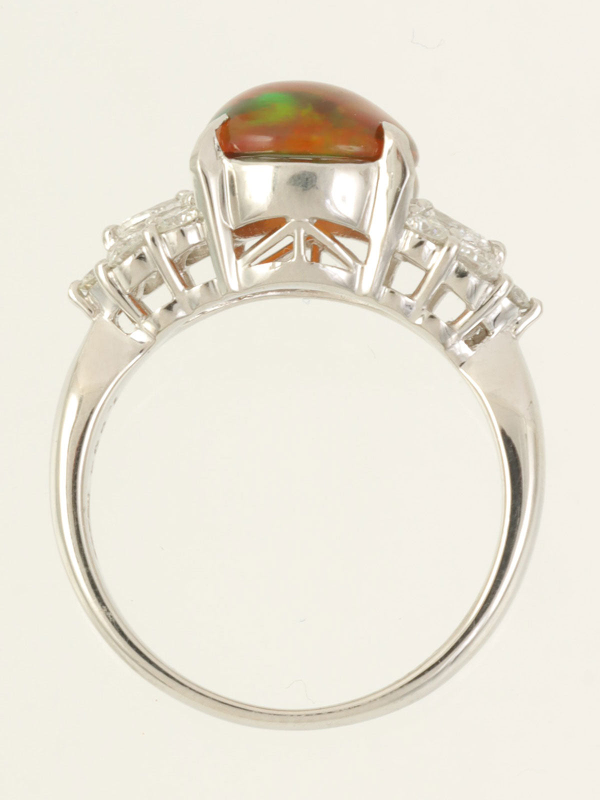 プラチナオパールダイヤモンドデザインリング シルバー/マルチ