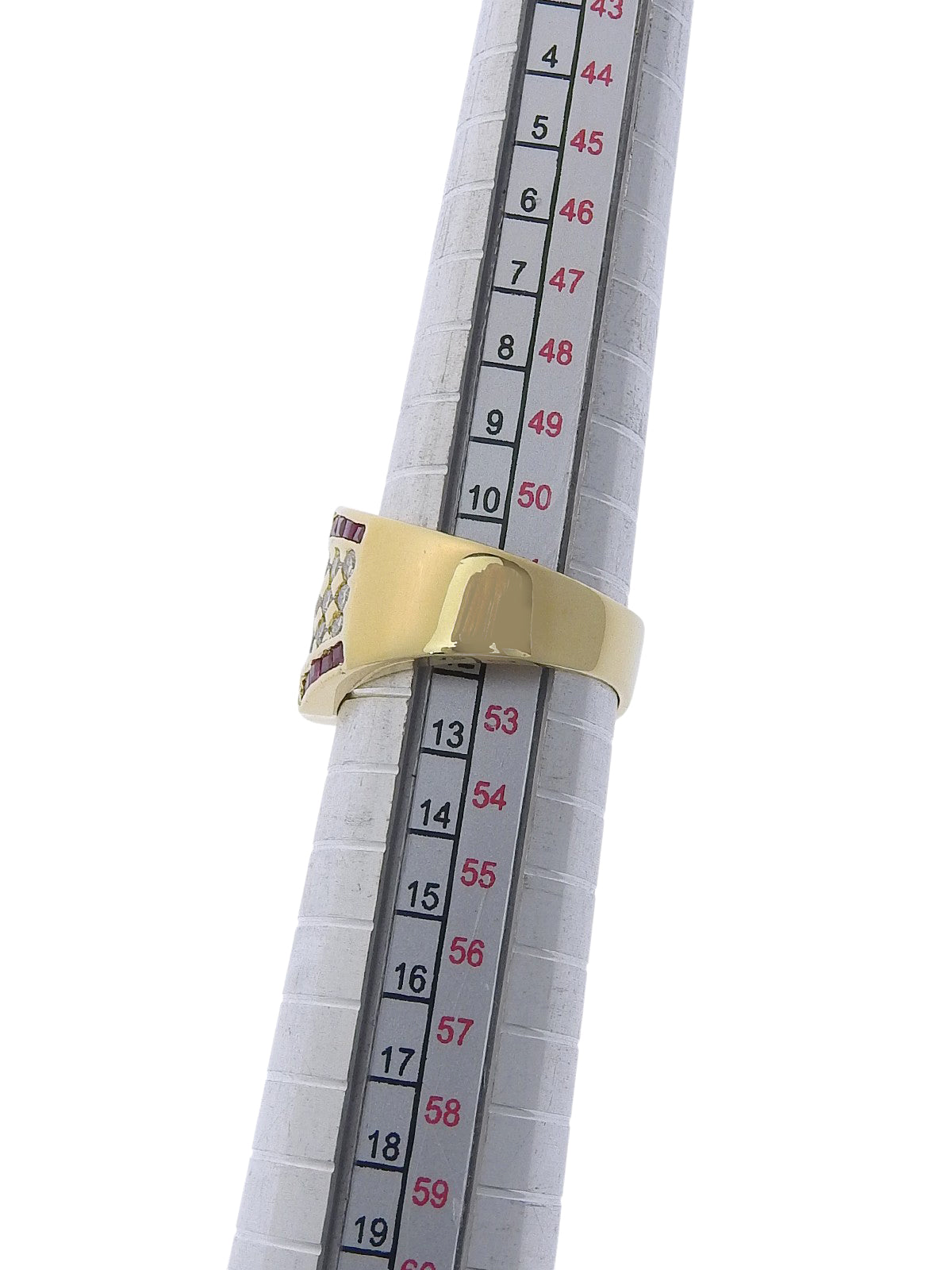 K18ダイヤモンドルビーリング ゴールド/レッド