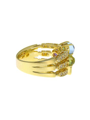 18Kシトリンダイヤモンドリング　ゴールド／マルチ