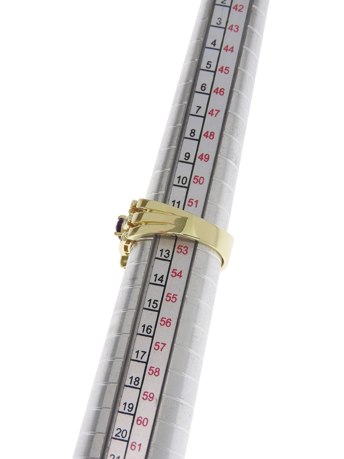 18K金/多黄水晶和钻石戒指