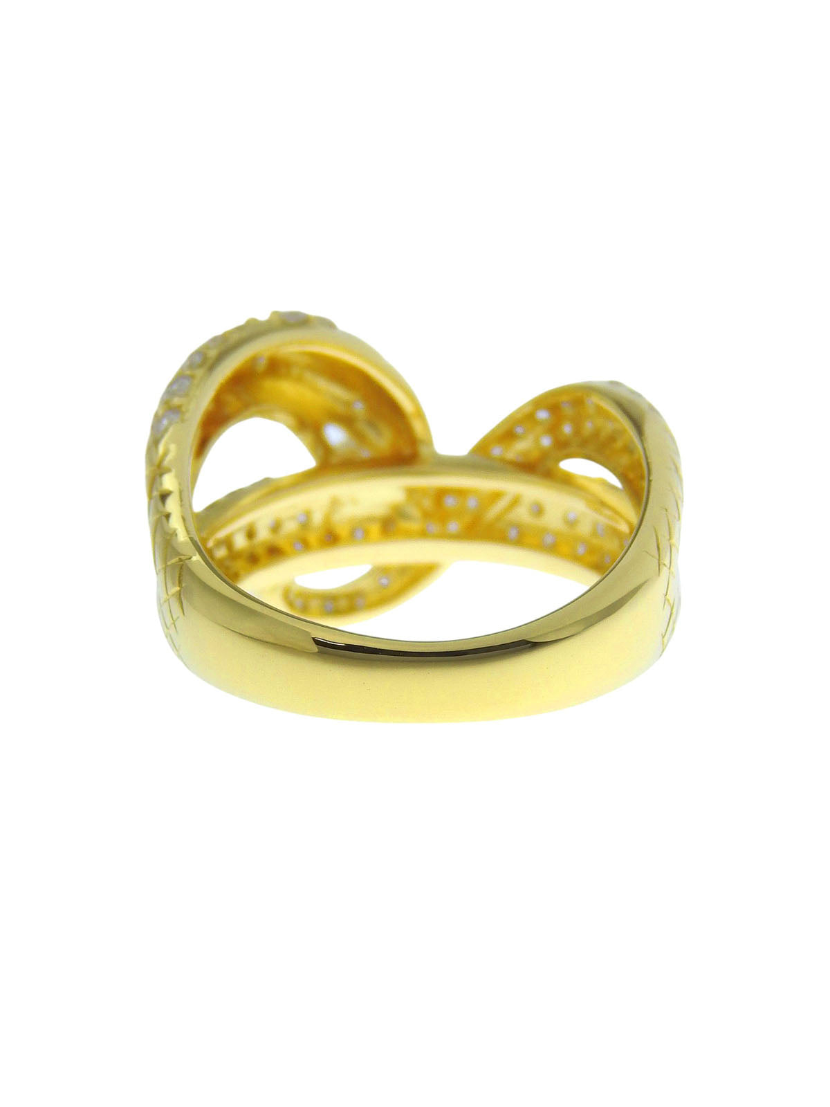 18Kダイヤモンドスネークモチーフリング ゴールド