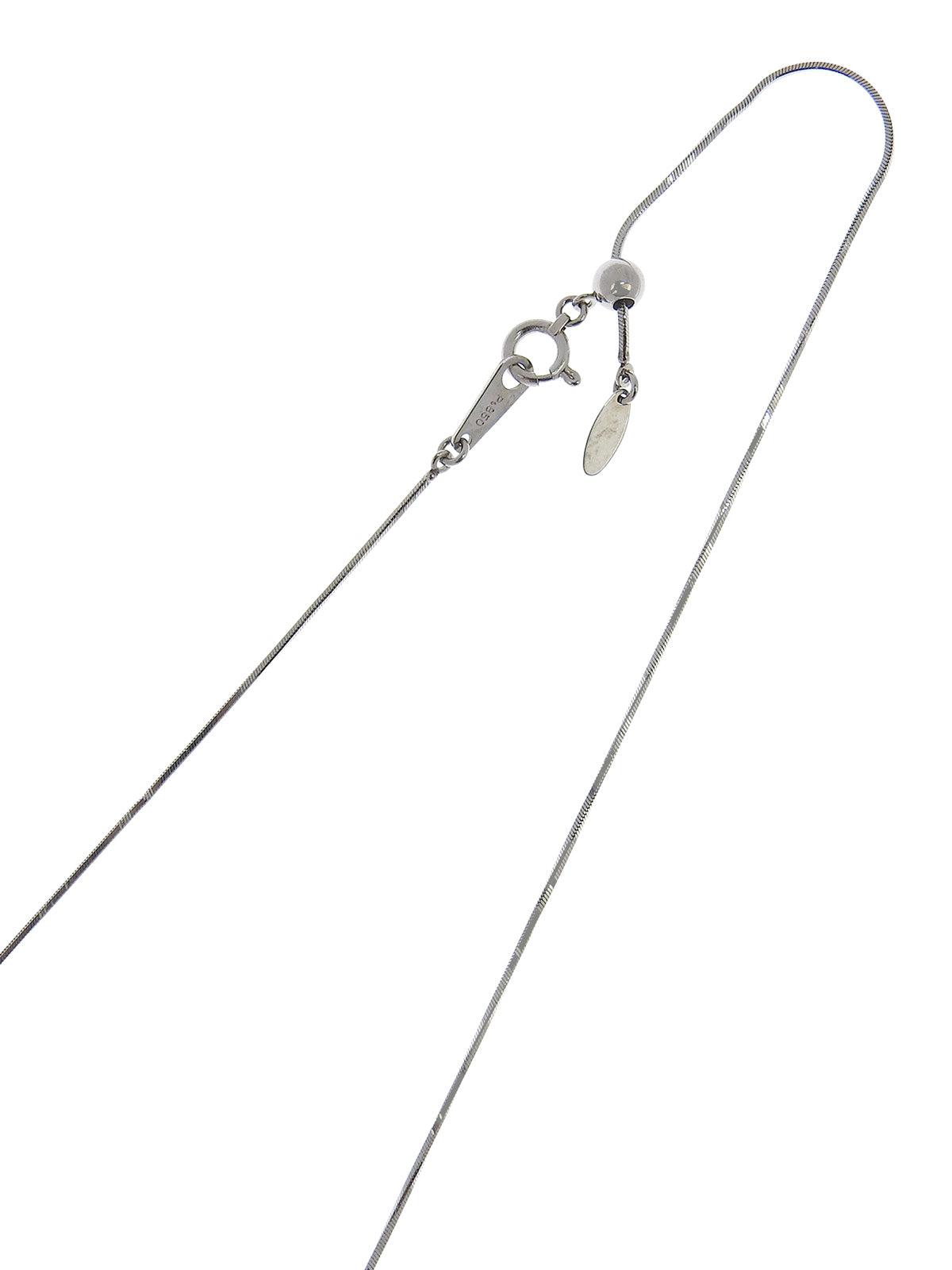 Platinum Sapphire Design Necklace in Silver/Purple