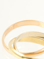 18Kトリニティリング イエローゴールド/ピンクゴールド/ホワイトゴールド