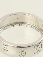 18K Happy Birthday Ring in White Gold