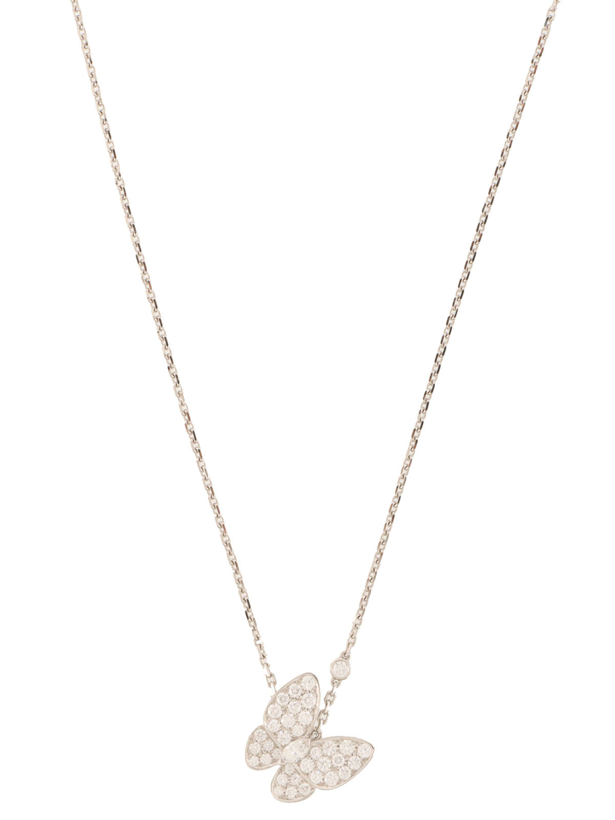 18K Diamond De Papillon Necklace in Silver