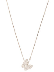 18K Diamond De Papillon Necklace in Silver