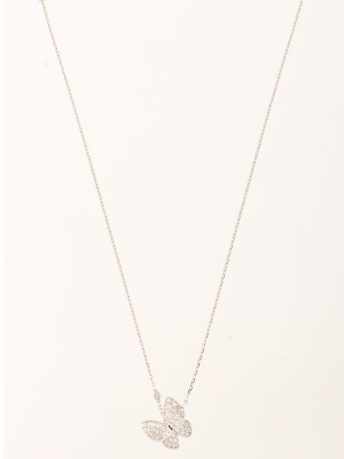 18K Diamond De Papillon Necklace in Silver
