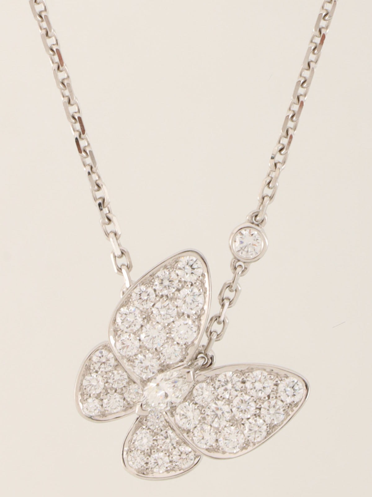 18K Diamond De Papillon Necklace in Silver