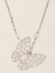 18K Diamond De Papillon Necklace in Silver
