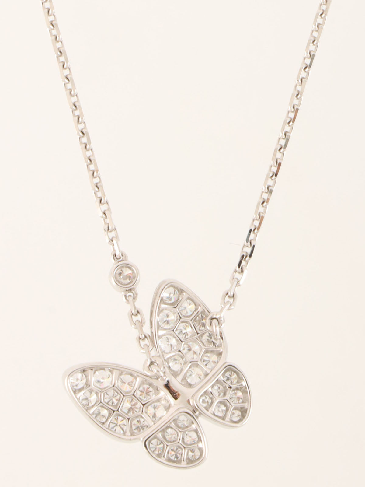 18K Diamond De Papillon Necklace in Silver