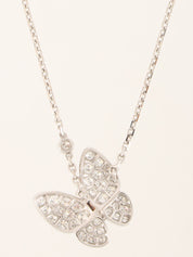 18K Diamond De Papillon Necklace in Silver