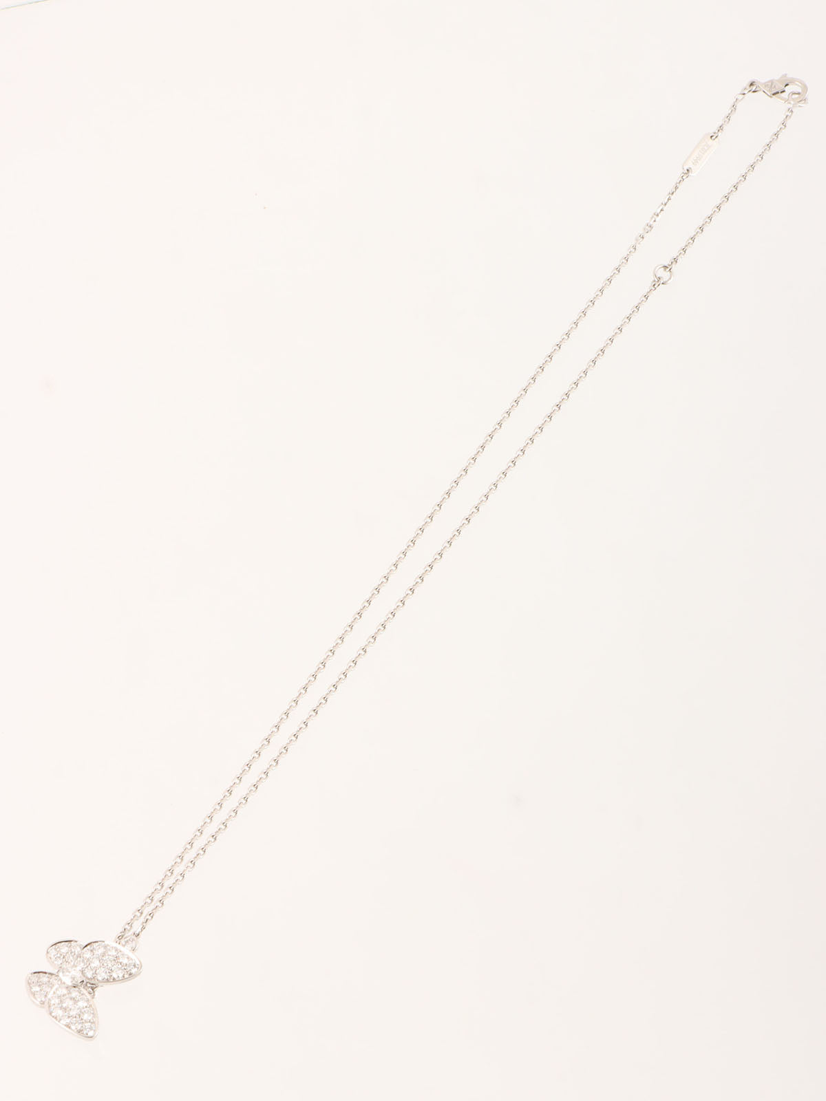 18K Diamond De Papillon Necklace in Silver