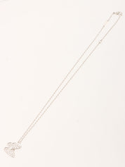 18K Diamond De Papillon Necklace in Silver