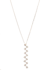 18K Diamond Comet Necklace in Silver