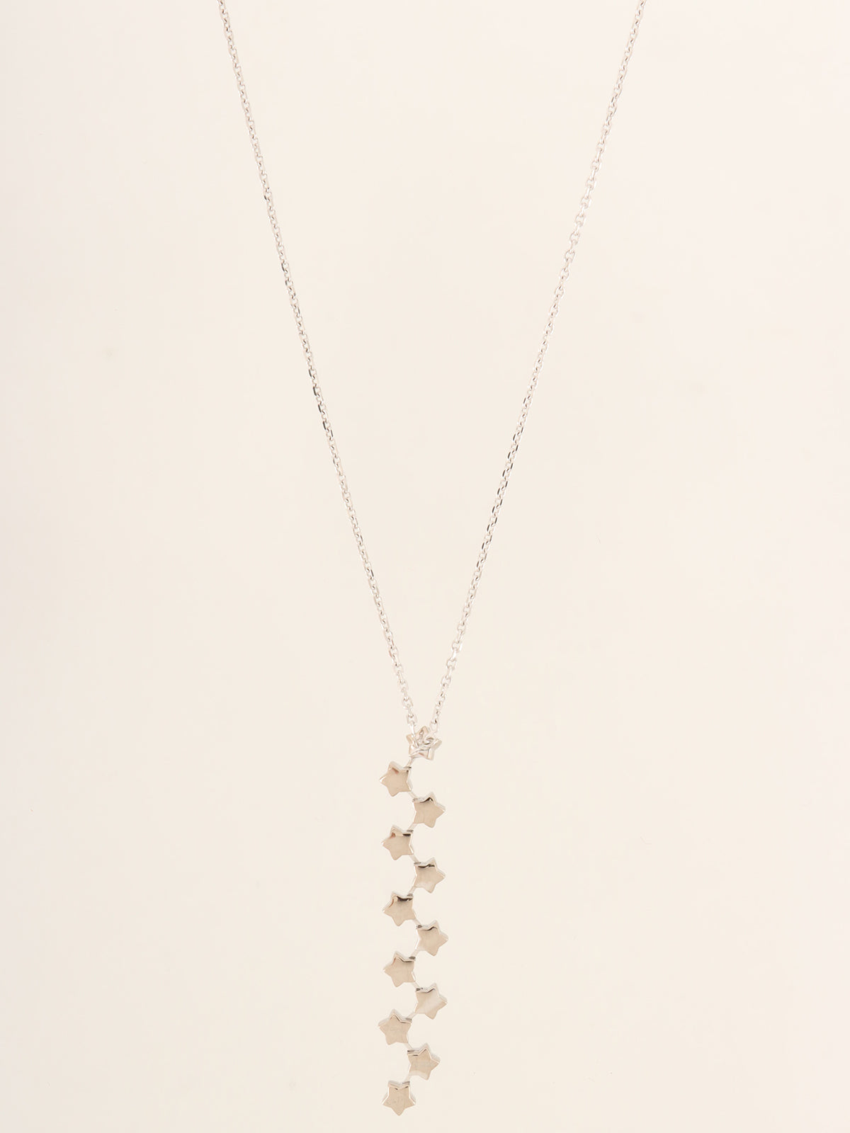 18K Diamond Comet Necklace in Silver