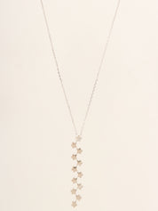 18K Diamond Comet Necklace in Silver