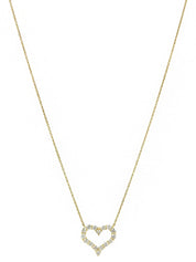 18K Gold Diamond Sentimental Heart Necklace