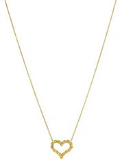 18K Gold Diamond Sentimental Heart Necklace