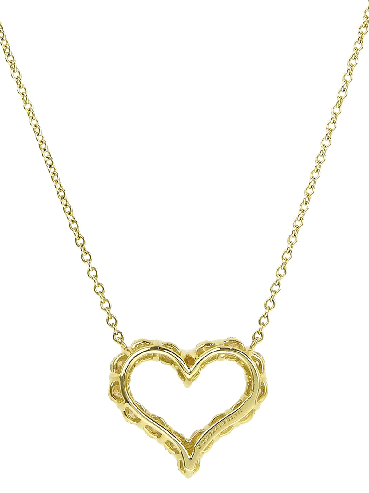 18K Gold Diamond Sentimental Heart Necklace
