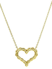 18K Gold Diamond Sentimental Heart Necklace