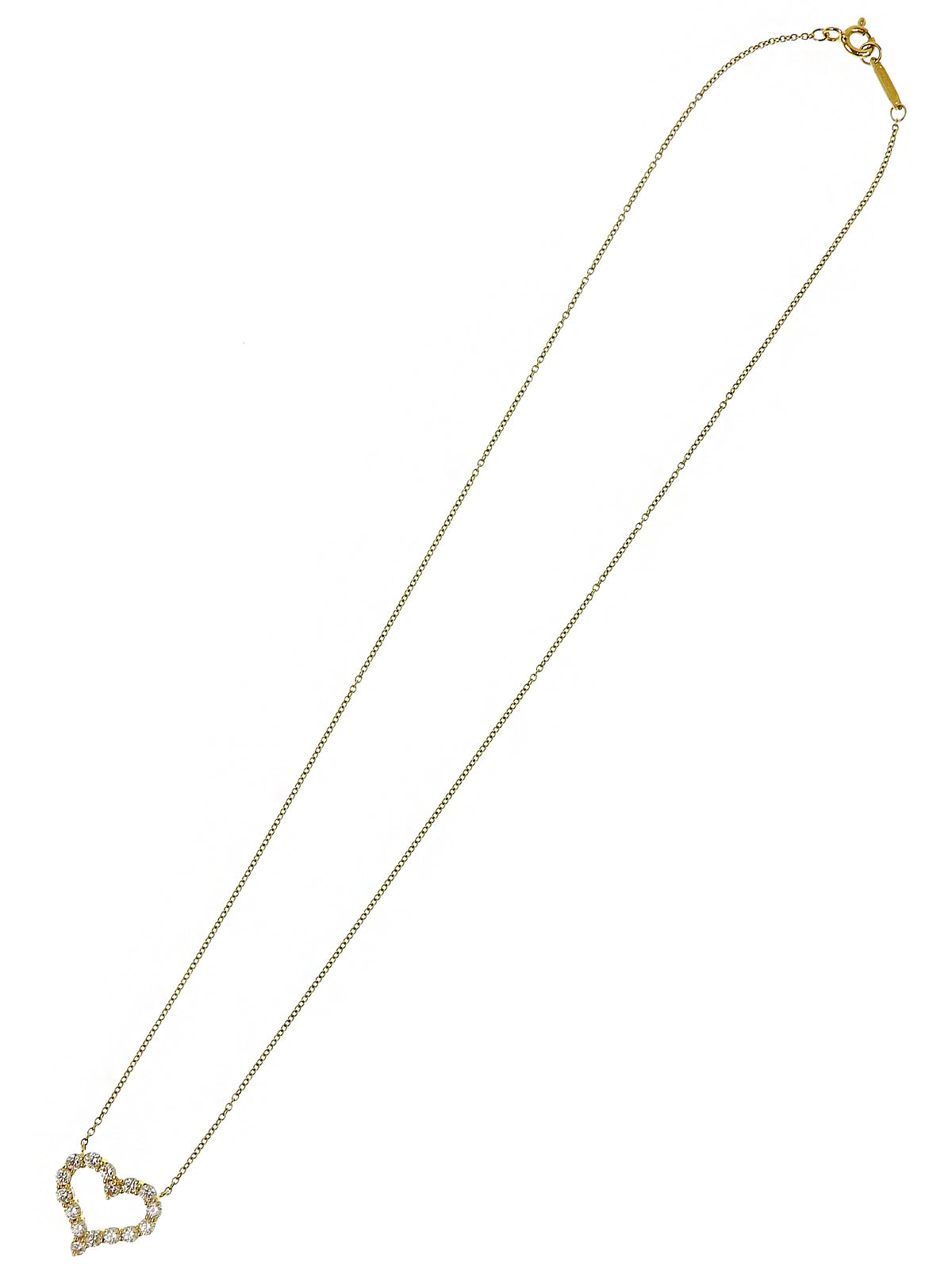 18K Gold Diamond Sentimental Heart Necklace
