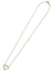 18K Gold Diamond Sentimental Heart Necklace