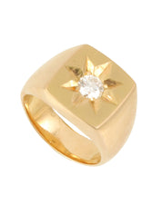 18Kダイヤモンドスターデザインリング ゴールド
