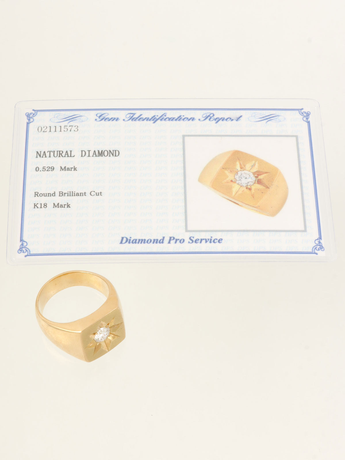 18K Gold Diamond Star Design Ring