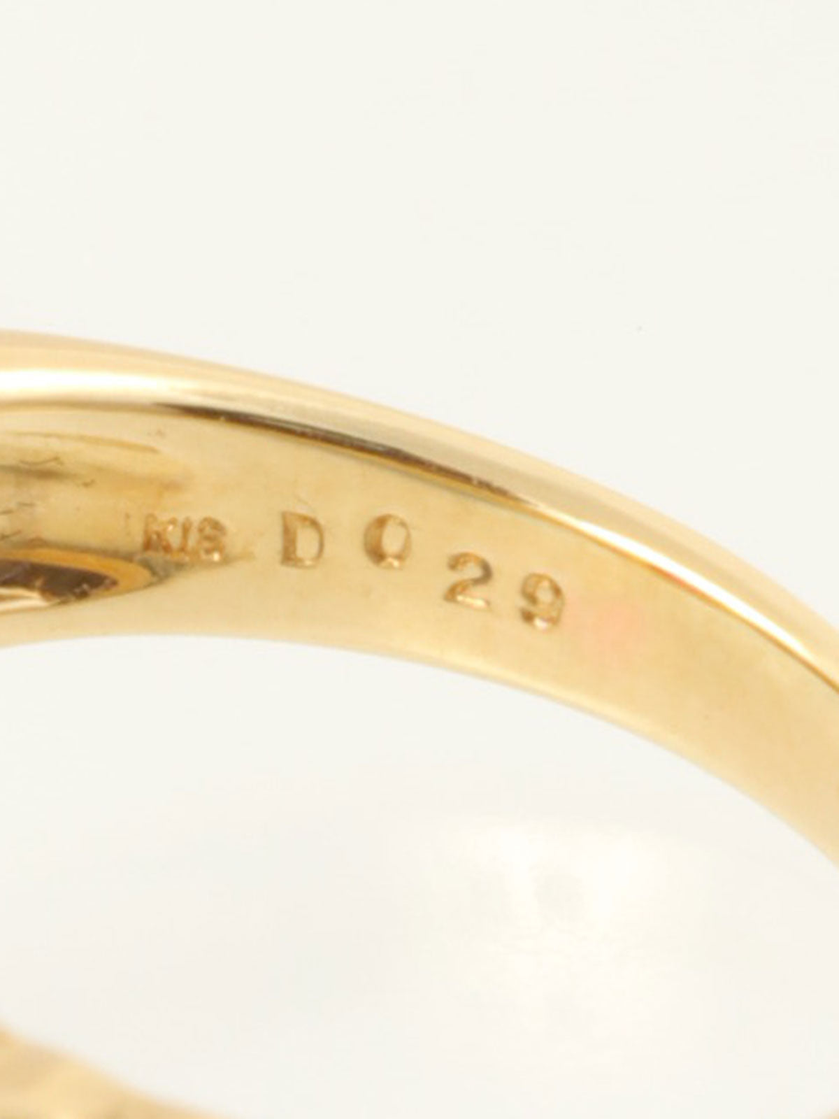 18Kルビーダイヤモンドデザインリング　ゴールド/レッド