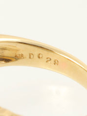 18Kルビーダイヤモンドデザインリング　ゴールド/レッド