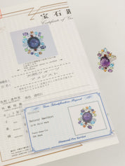 18K Amethyst and Diamond Ring, Purple/Multi