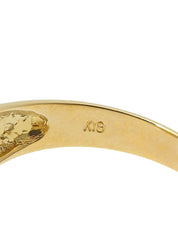 K18ダイヤモンドサファイアリング ゴールド/ブルー